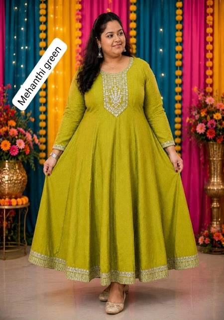 Plus Size Thread Work Anarkali
