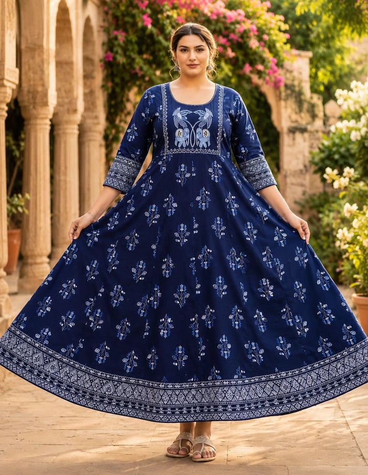 Plus Size Emporidary Anarkali