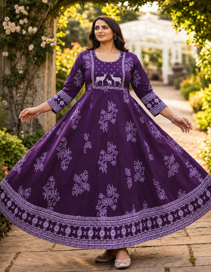 Plus Size Emporidary Anarkali
