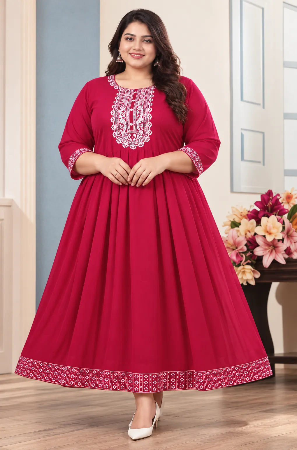 Plus Size Georgette Frock