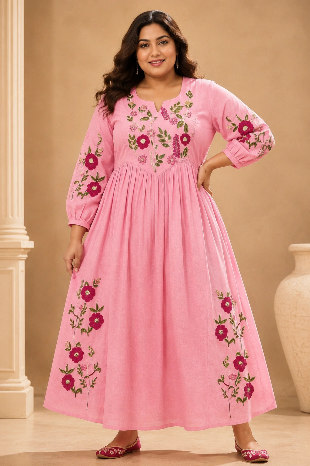 Plus Size Mul Cotton Thread Emporidary