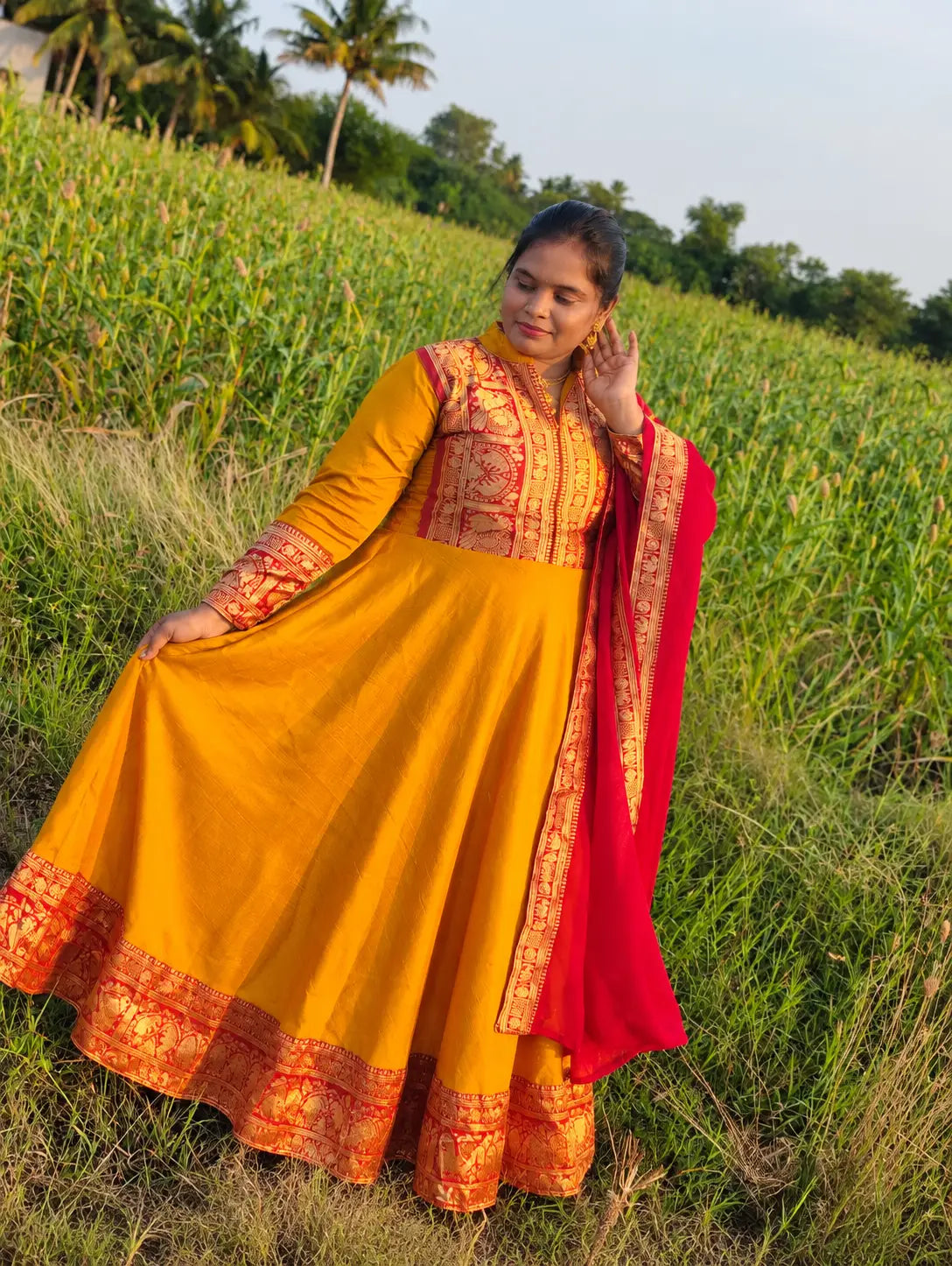 Plus Size Vizhitra Highneck Jacard Design 2pcs Set