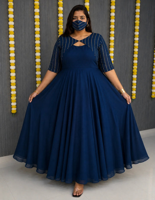 Plus Size 3 In One Model Vizhitra Silk