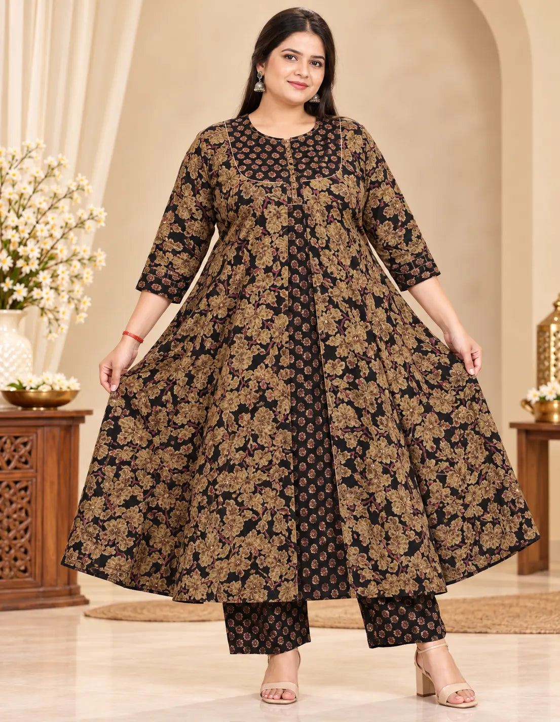 Plus Size Jaipur Centre Slit Umbrella