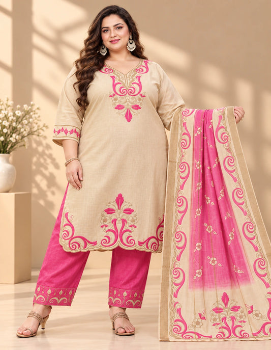 Plus Size Thread Roman Glass 3pcs Set