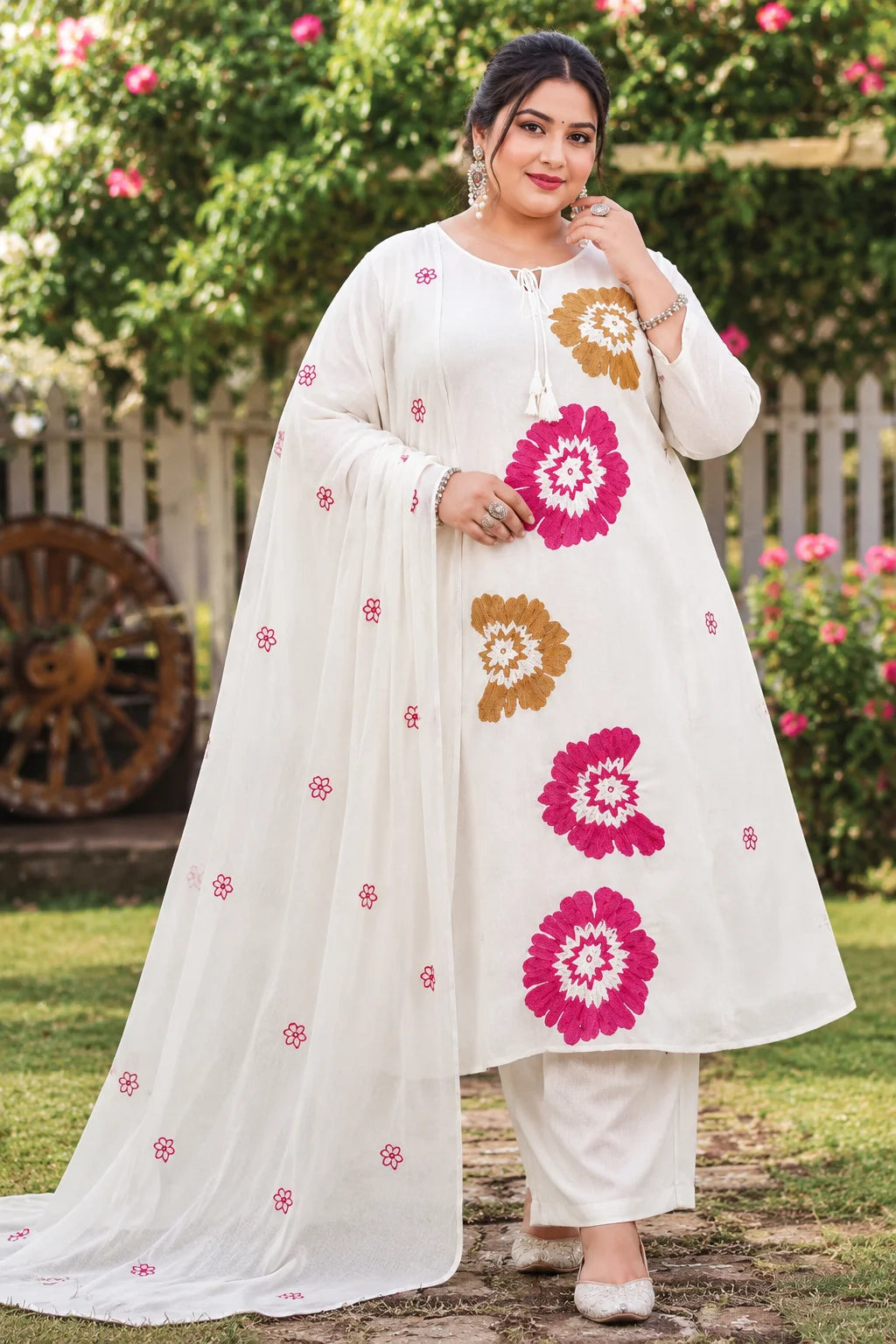 Plus Size Mulchantheri 3pcs Set - Stone Patchwork