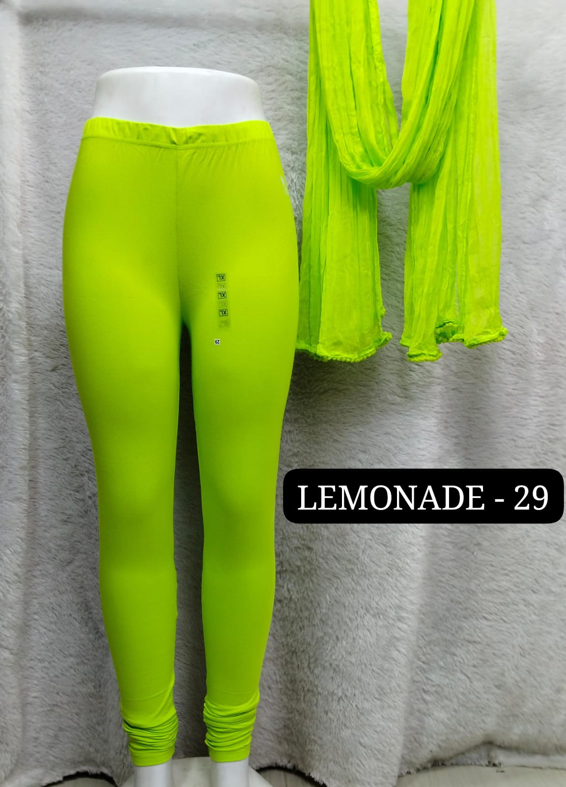 4 Way Leggings & Nazmin Dupatta - Lemonade