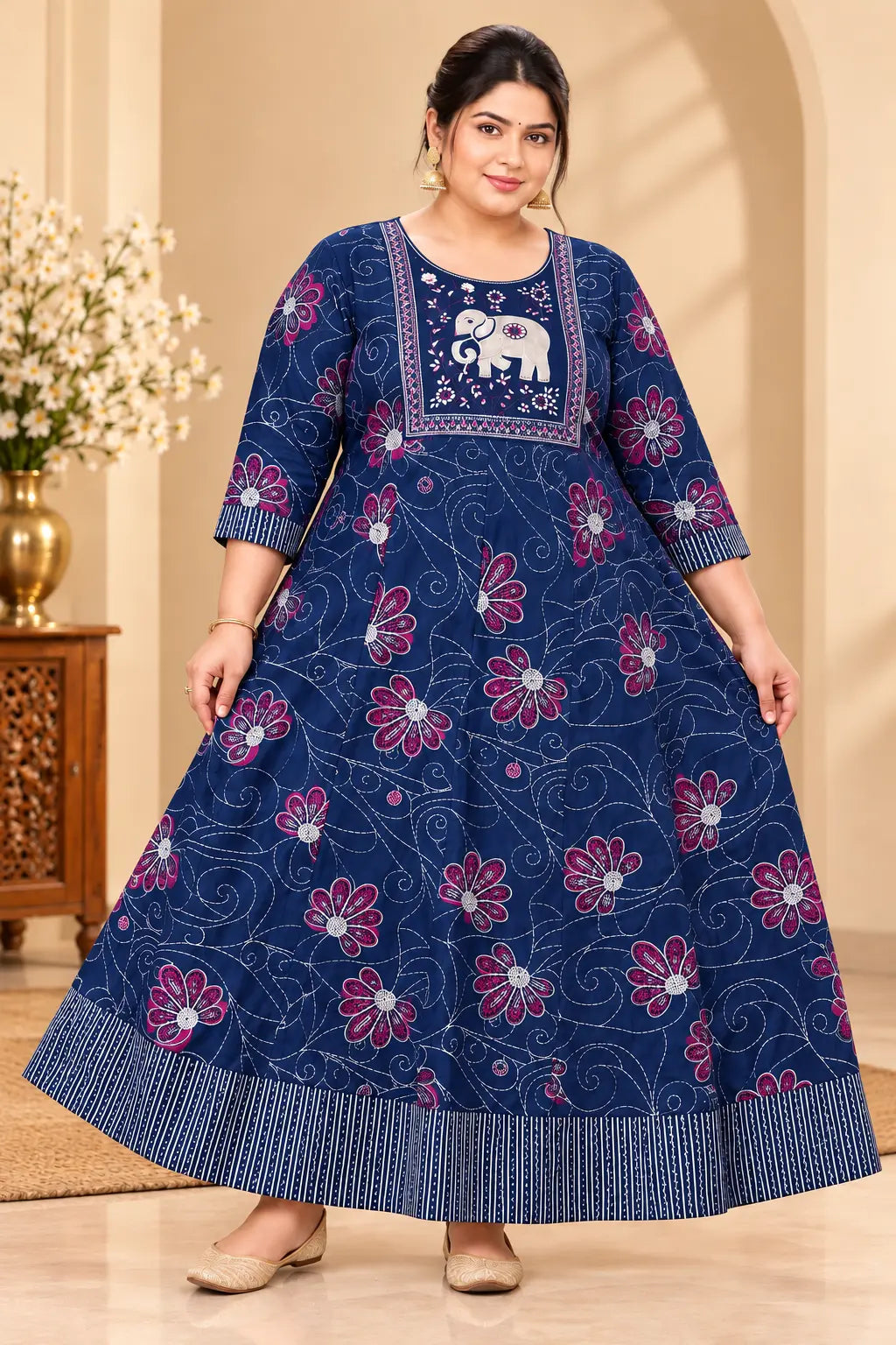 Plus Size Elegant Patch Umberlla