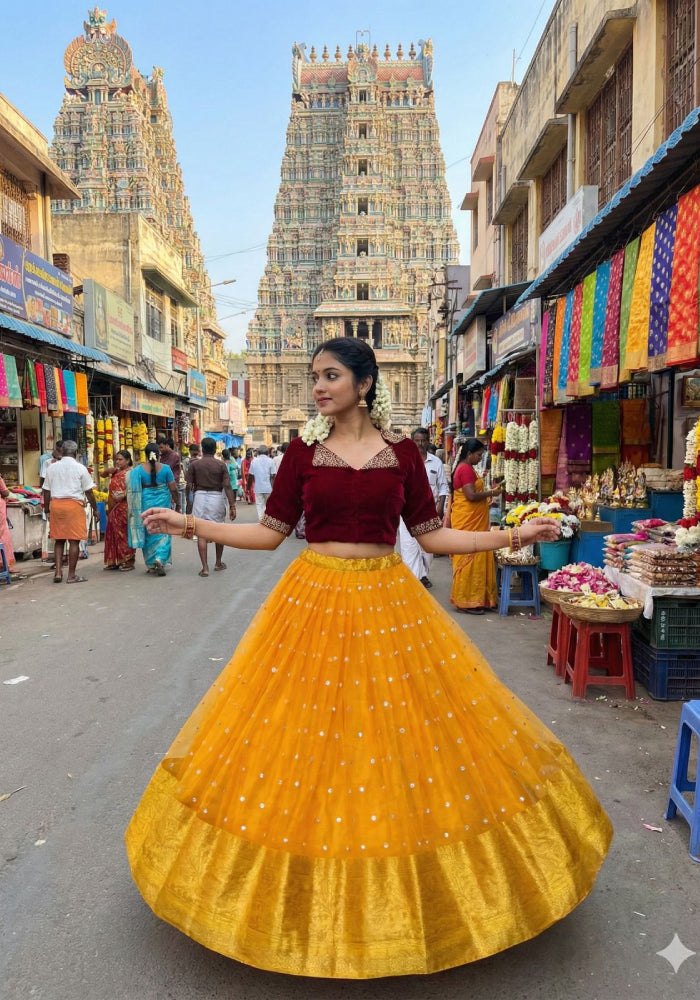 Velvet Lehenga