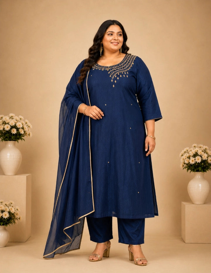 Plus Size Party Wear Side Open