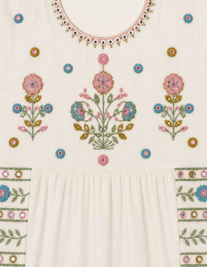 Plus Size Pearl Half White Full Anarkali 3pcs Set