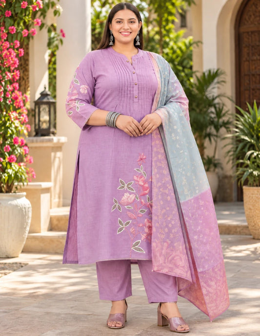 Plus Size Mulchantheri Thread Emporidary 3-Piece Set