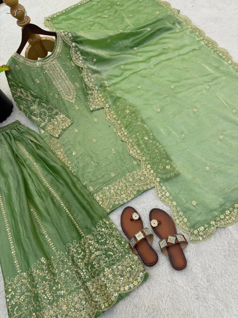 Shara Space Silk 3pcs Set Party Wear