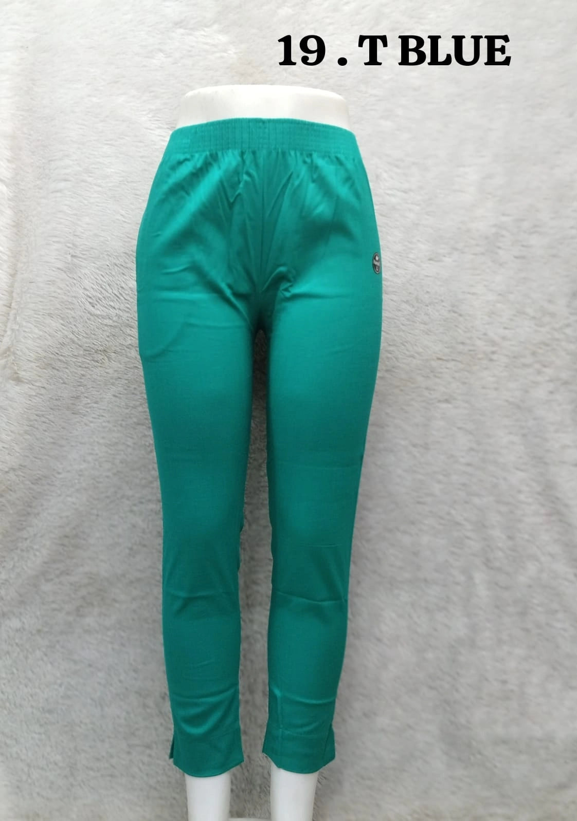 Straight Cotton Pant - T Blue