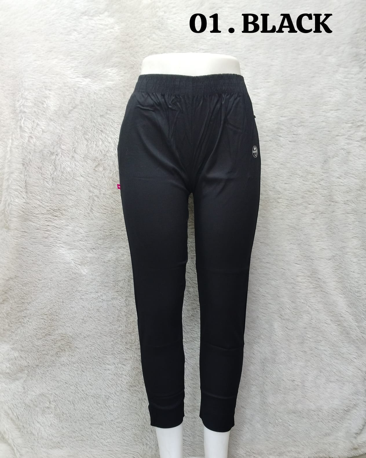 Straight Cotton Pant - Black