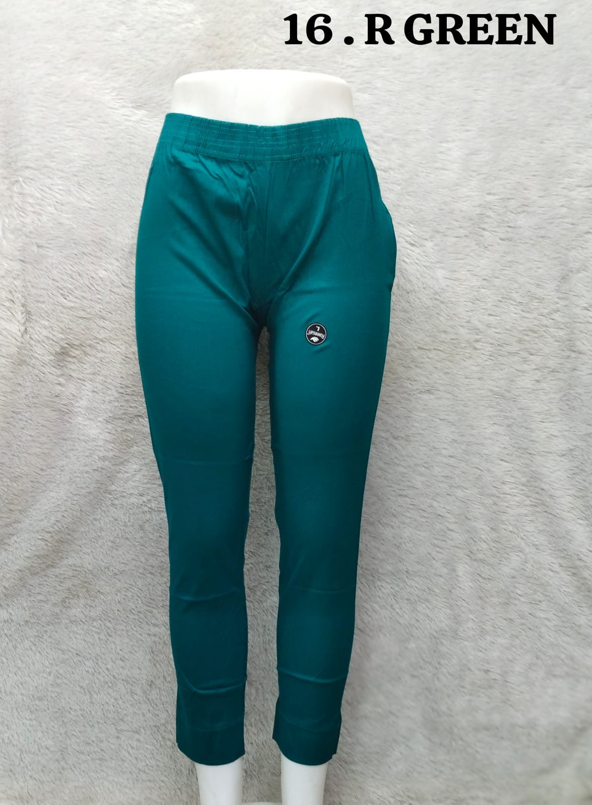 Straight Cotton Pant - Rama green