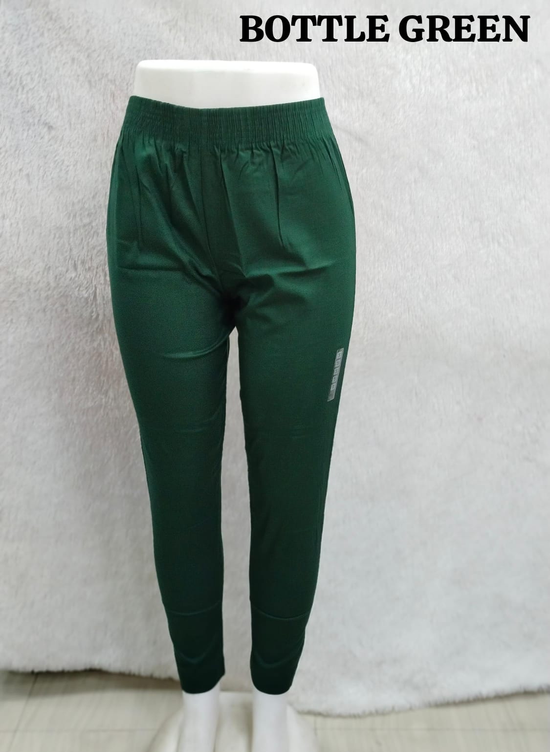 Straight Cotton Pant - Bottle Green