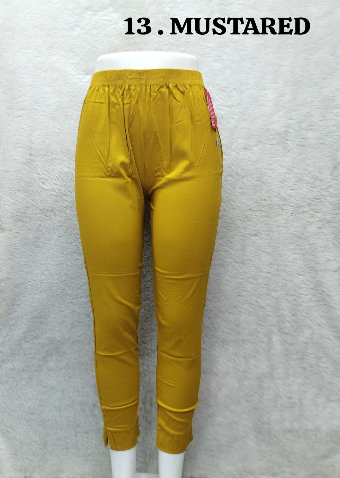 Straight Cotton Pant - Mustared