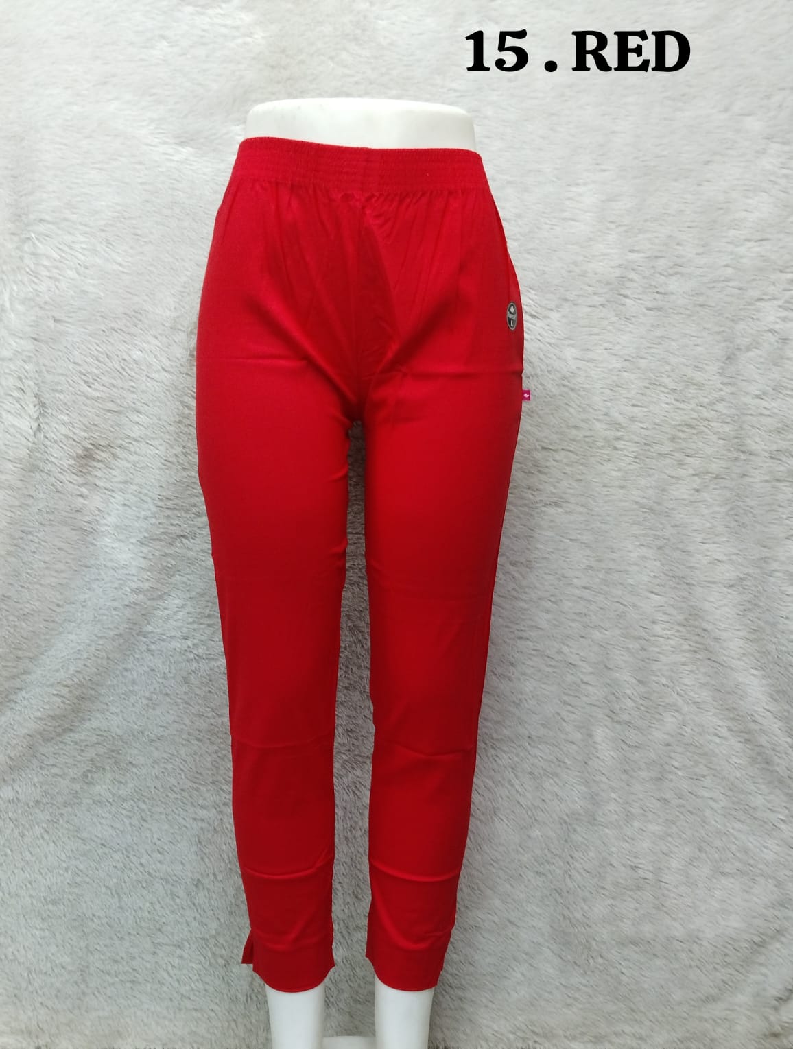 Straight Cotton Pant - Red