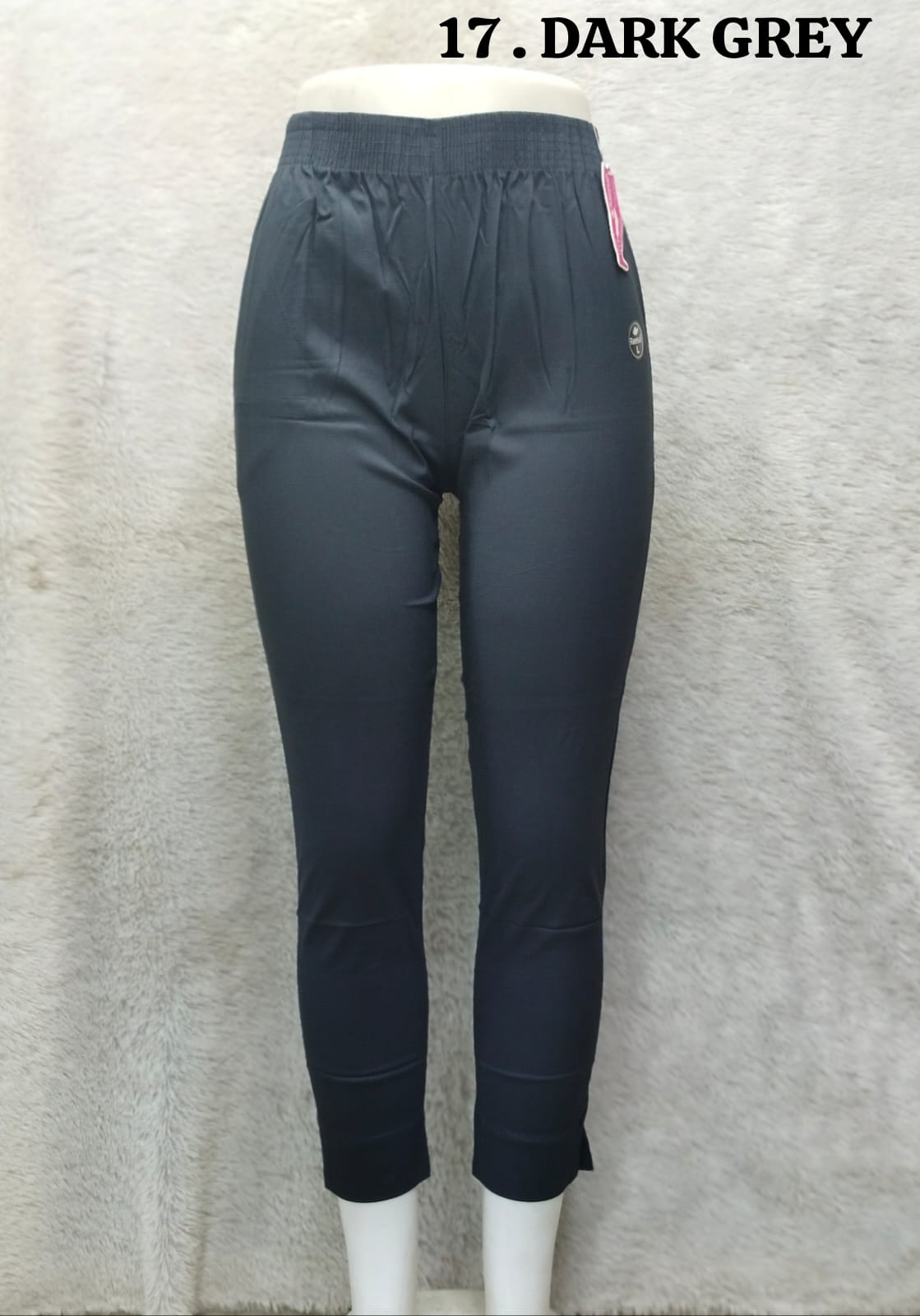 Straight Cotton Pant - Dark Grey