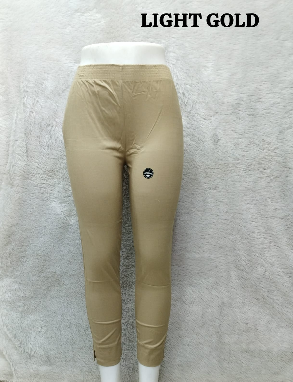 Straight Cotton Pant - Light Gold