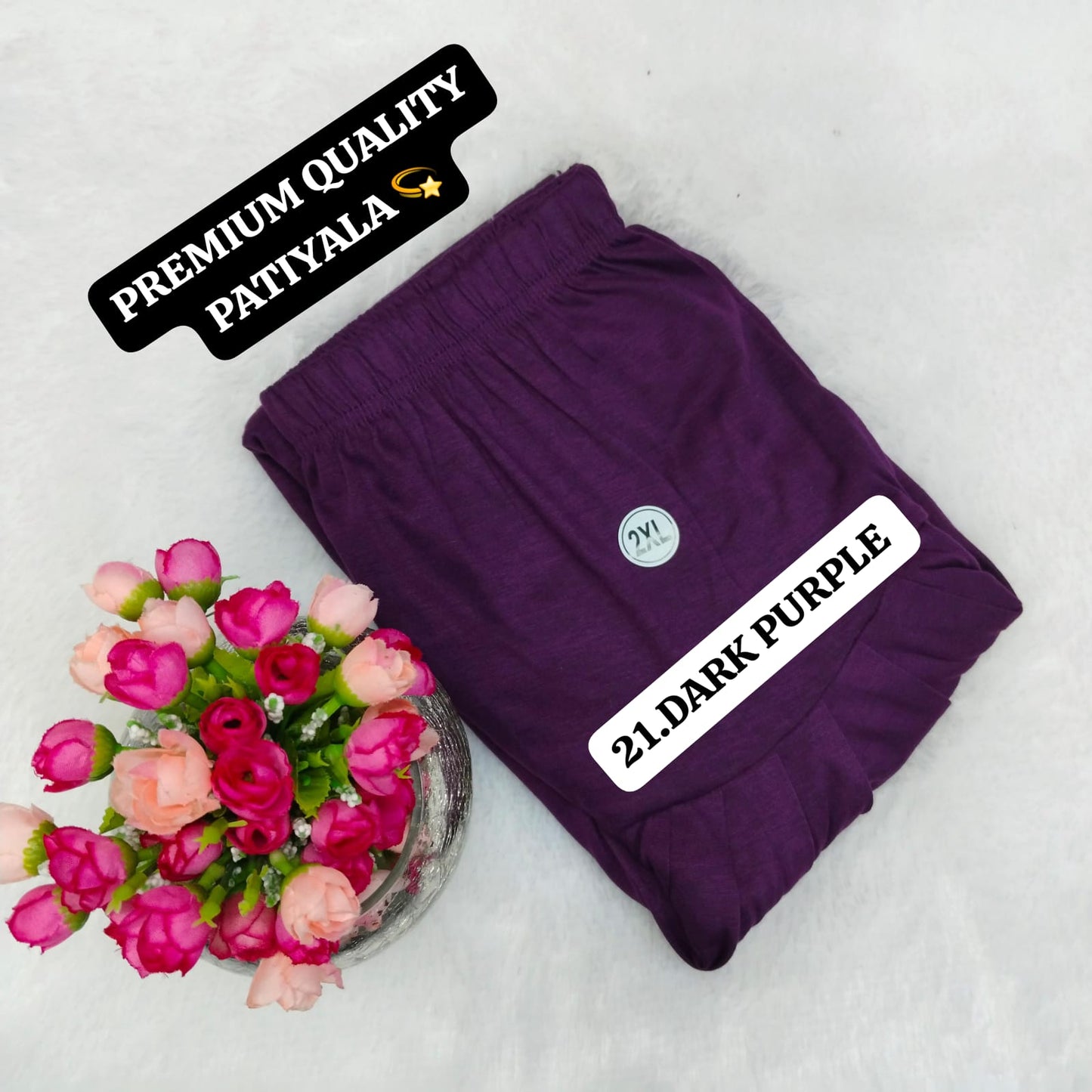 Viscose Pattiyala Pant - Dark Purple