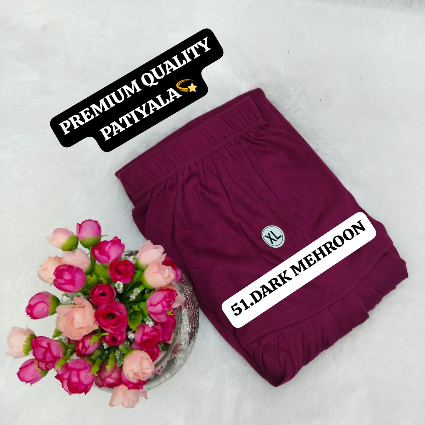 Viscose Pattiyala Pant - Dark Mehroon