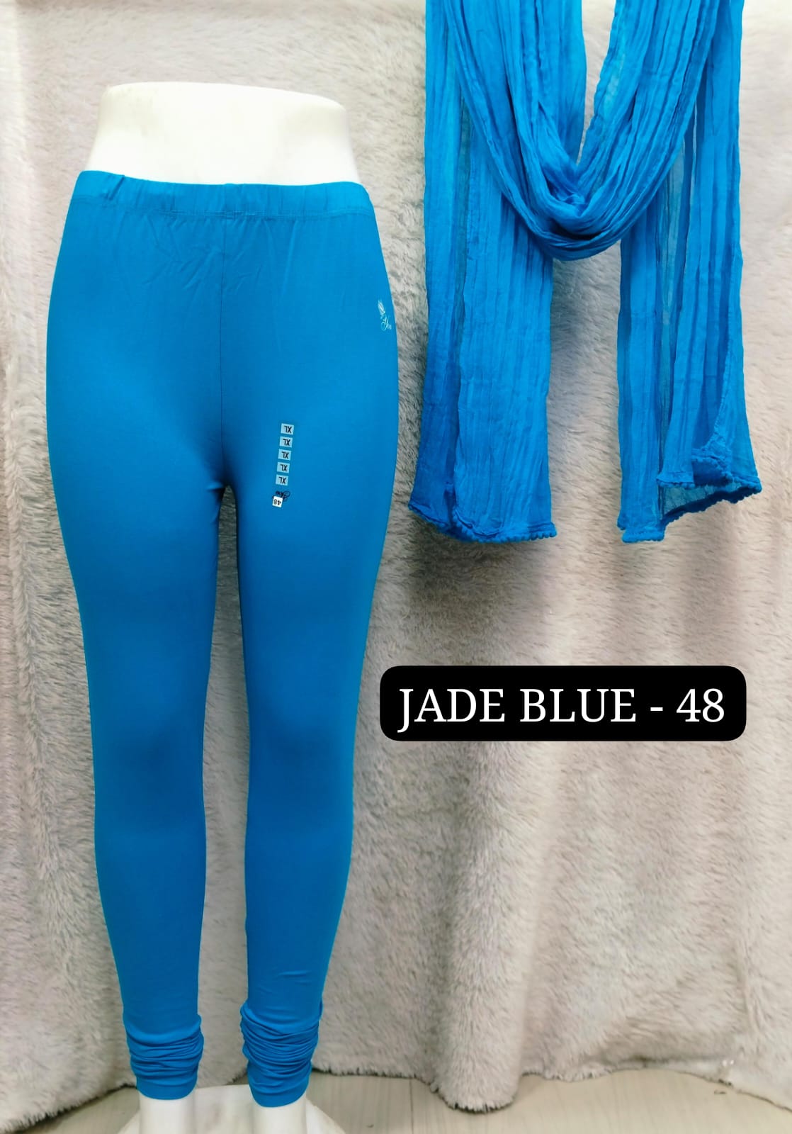 4 way Leggings & Nazmin Dupatta - Jade Bule