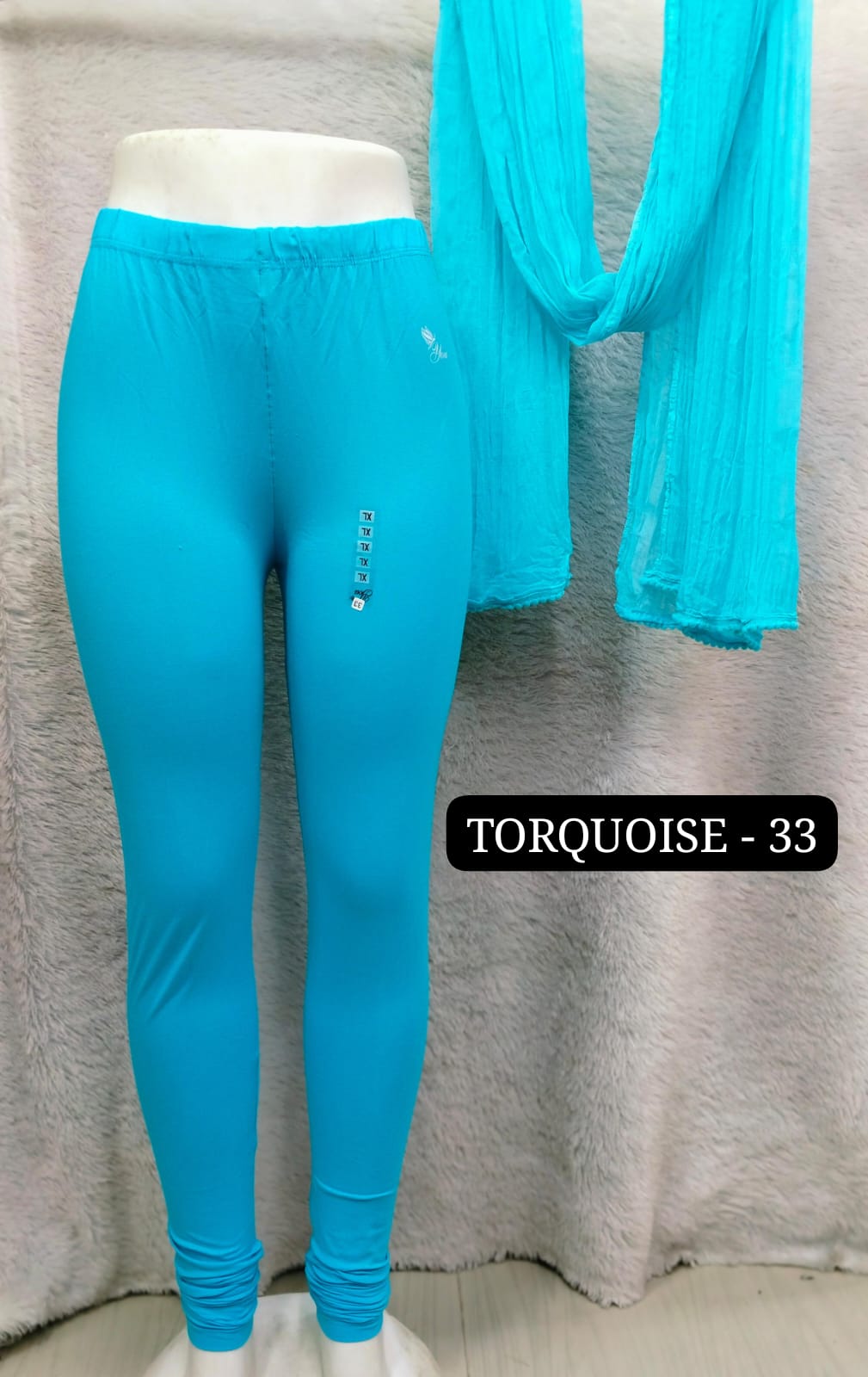 4 way Leggings & Nazmin Dupatta - Torquoise