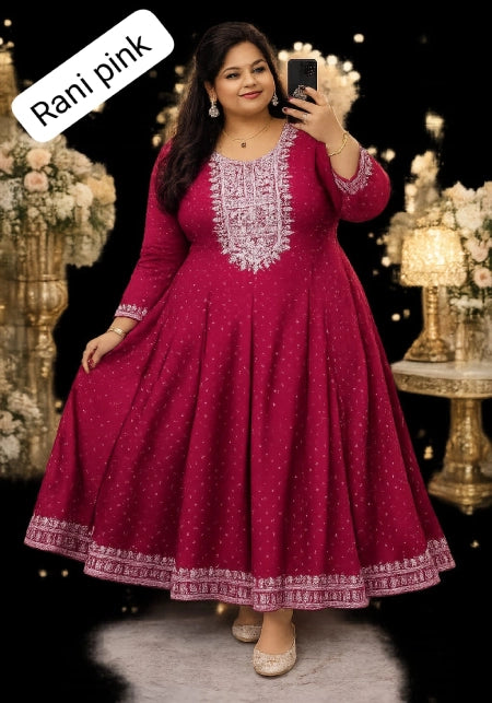 Plus Size Thread Work Anarkali