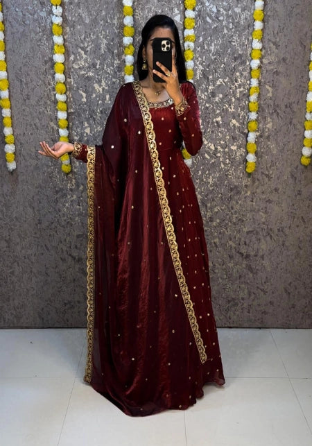 space silky meroon