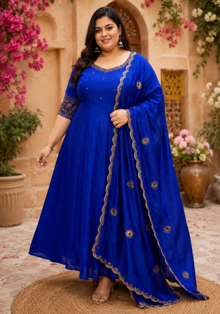 Vichitra Silk Anarkali