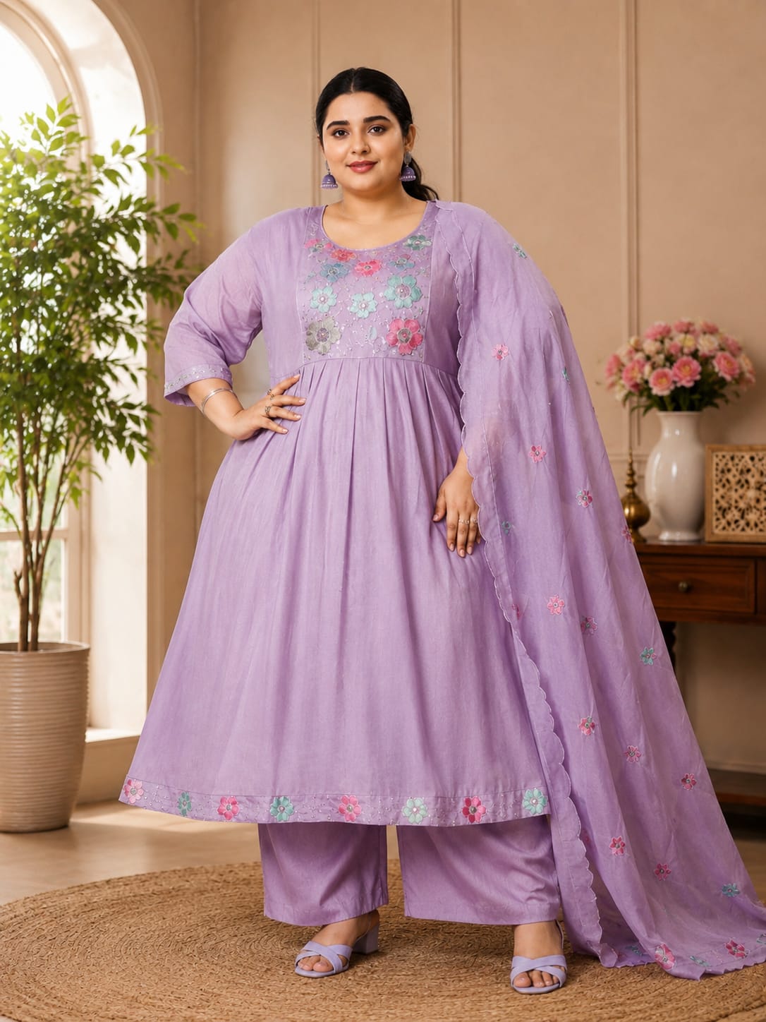 Plus Size Mulchantheri 3pcs Set