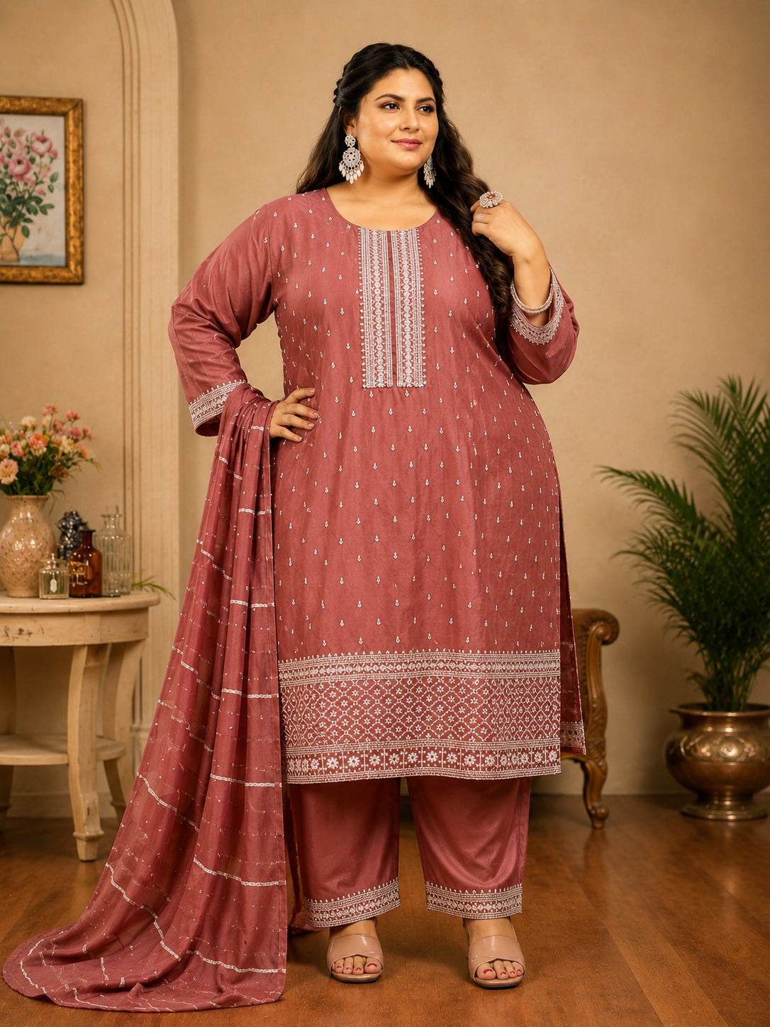 Plus Size Party Wear Butta Work