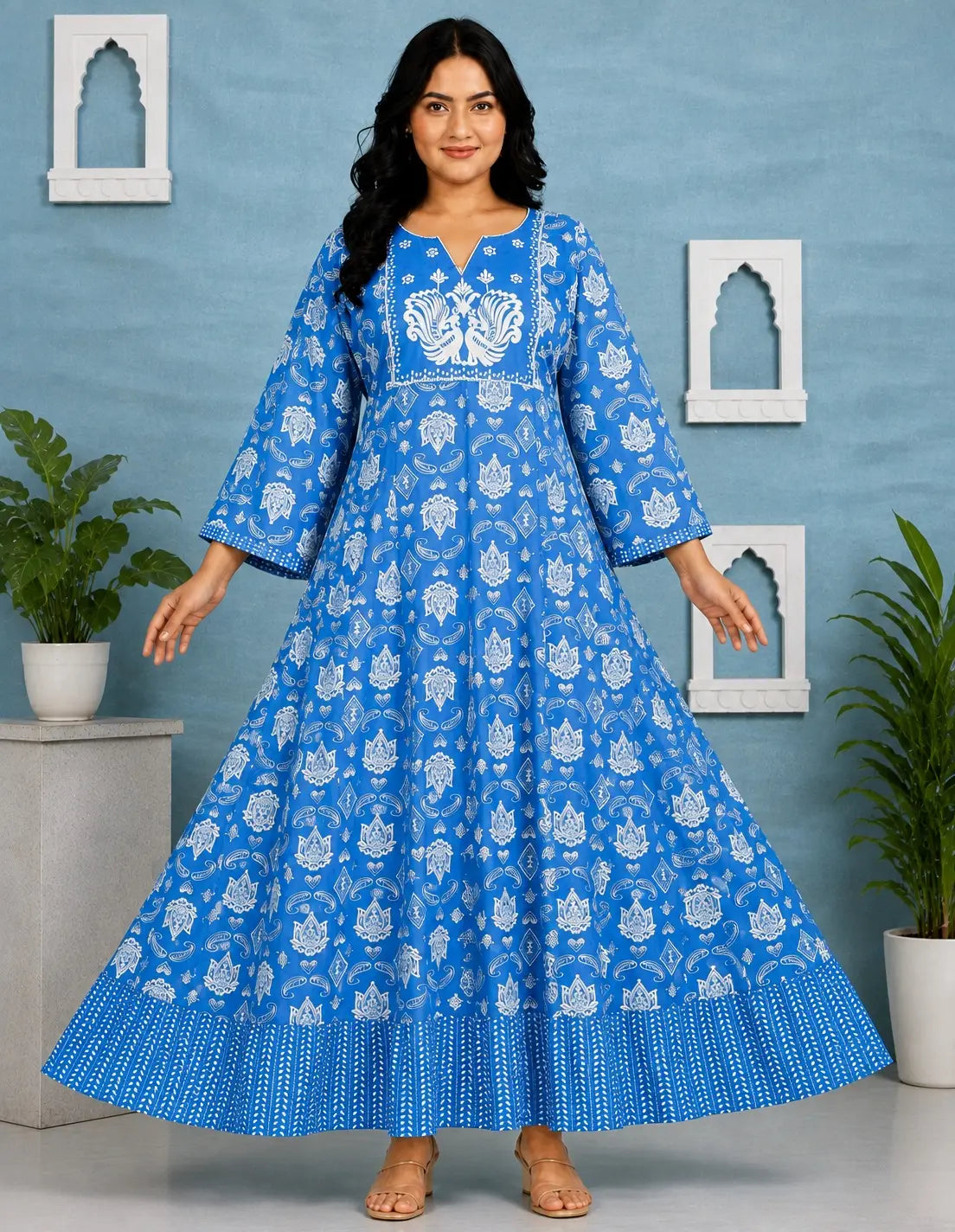 Plus Size Jaipur Umbrella Patch Work - Cotton Fabric