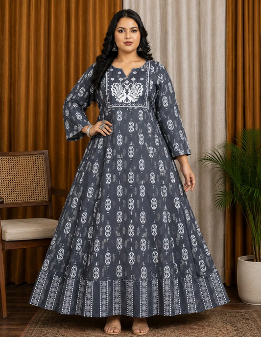 Plus Size Jaipur Umbrella Patch Work