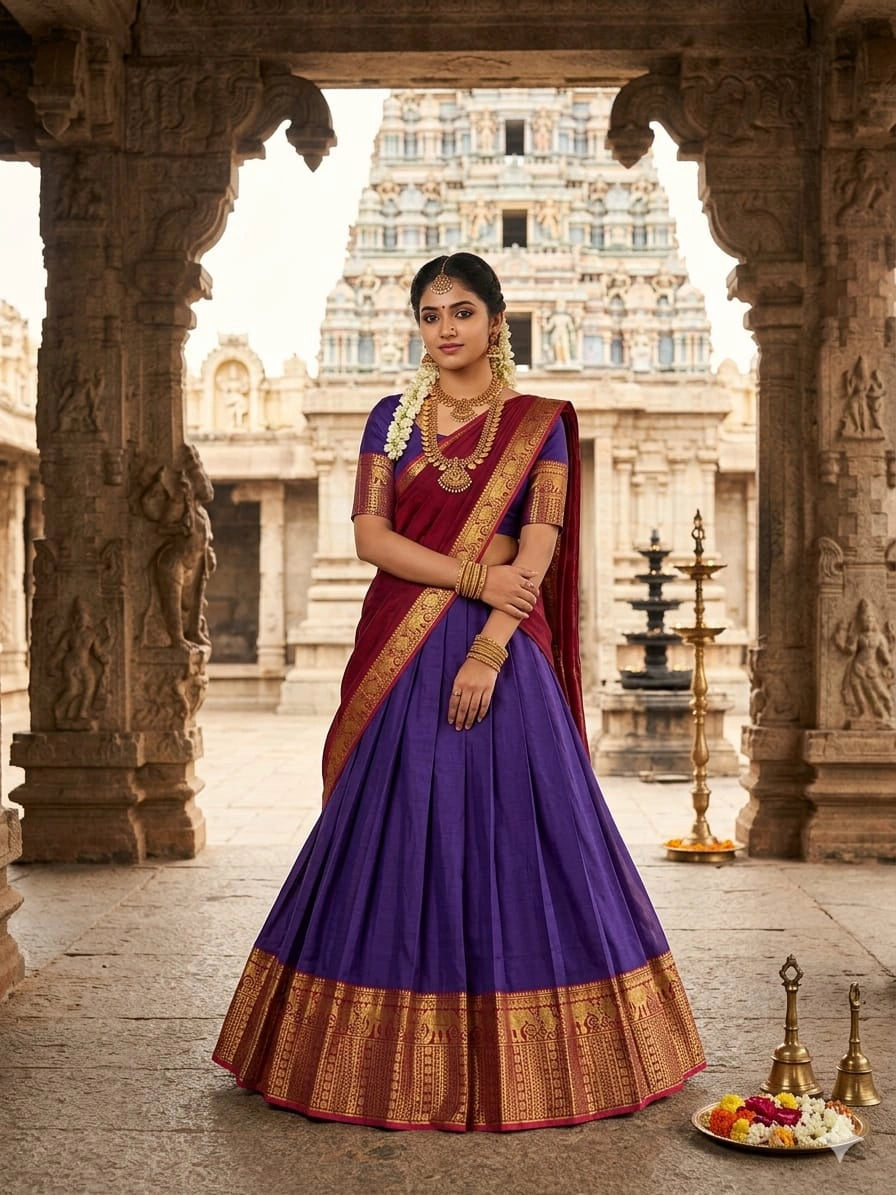 Half Saree Zari