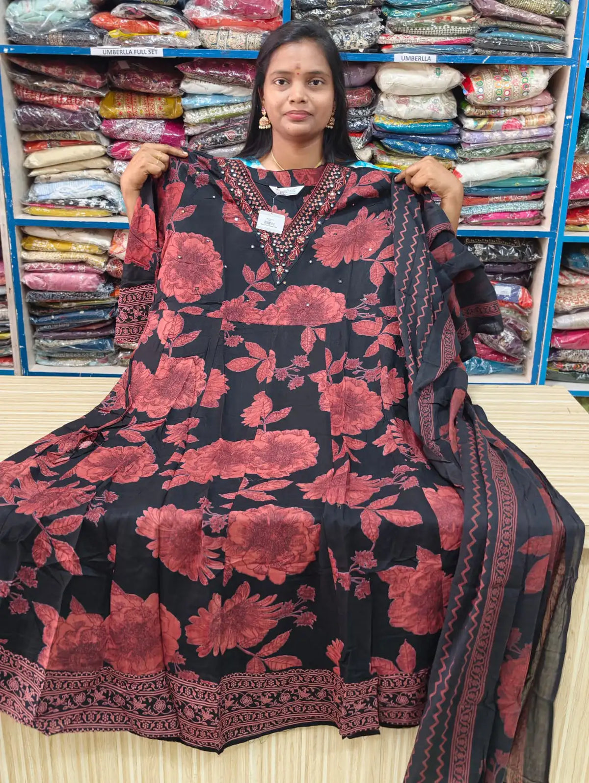 Plus Size Jaipur Cotton 2pcs Set Top With Dupatta