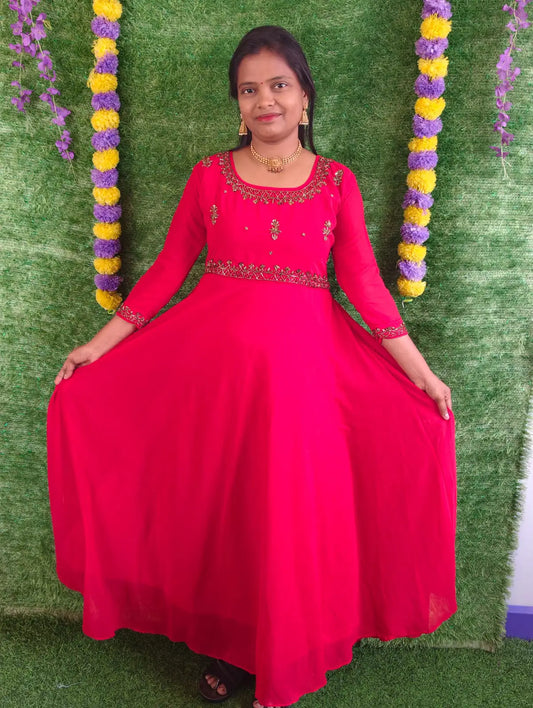 Aari Work Anarkali Samantha 2pcs Set