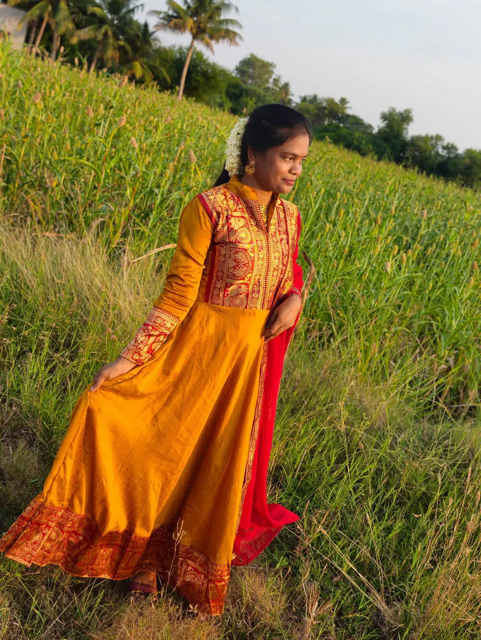 Vizhitra Highneck Jacard Design 2pcs Set