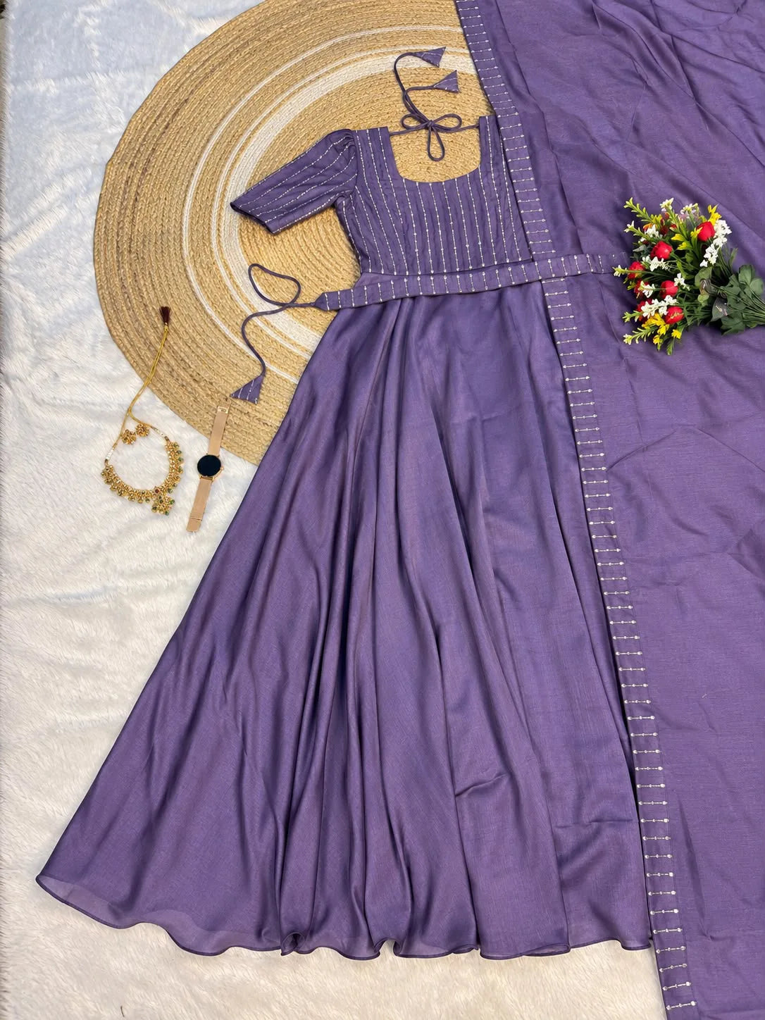 Stone Rani 2pcs Set Vizhitra Silk