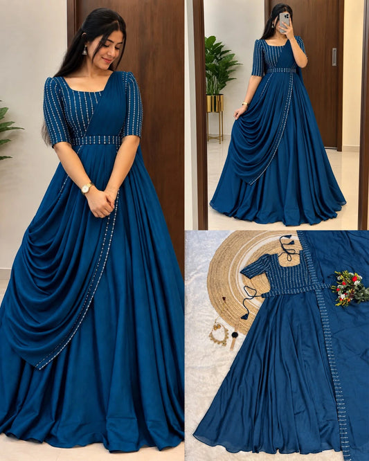 Stone Rani 2pcs Set Vizhitra Silk