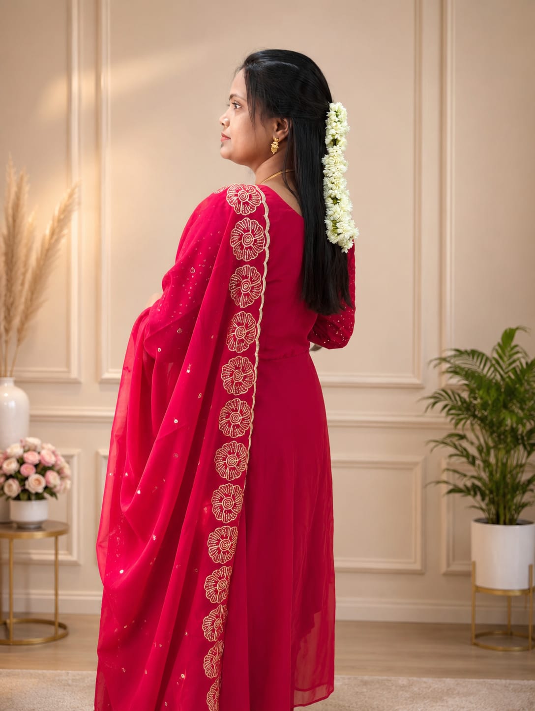 Georgette Heavy Sequence Work 3pcs Set