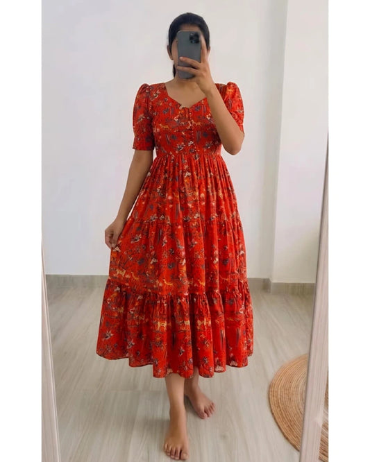 Kalamkari Muslin Fabric Maxi