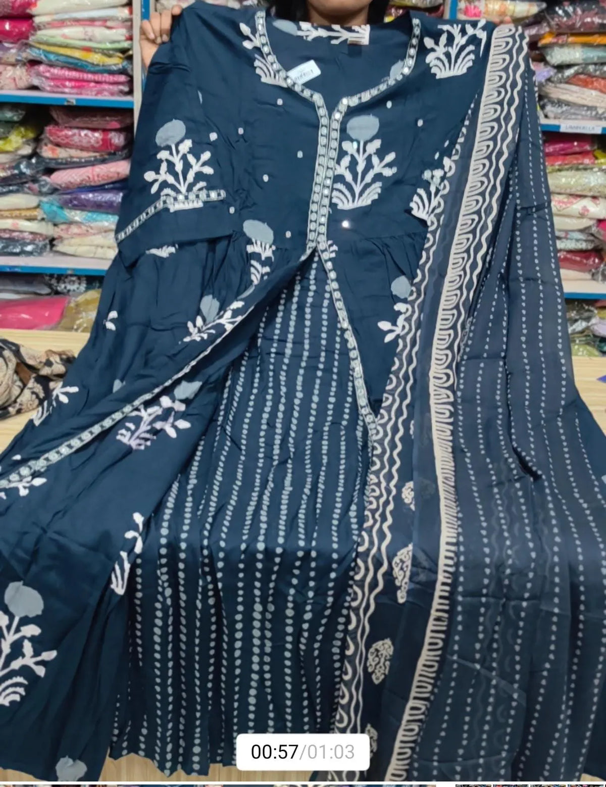 Plus Size Heavy Centre Slit Umbrella With Dupatta