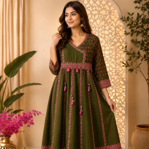 Jaipur Cotton Pannel Cut Anarkali Small Size