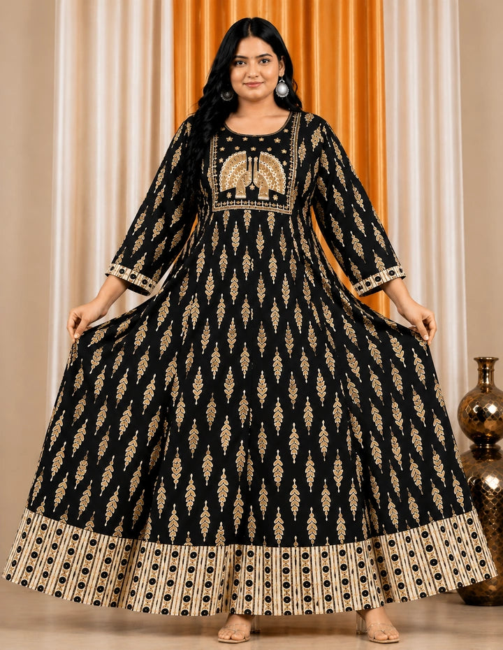 Plus Size Emporidary Peocock Design