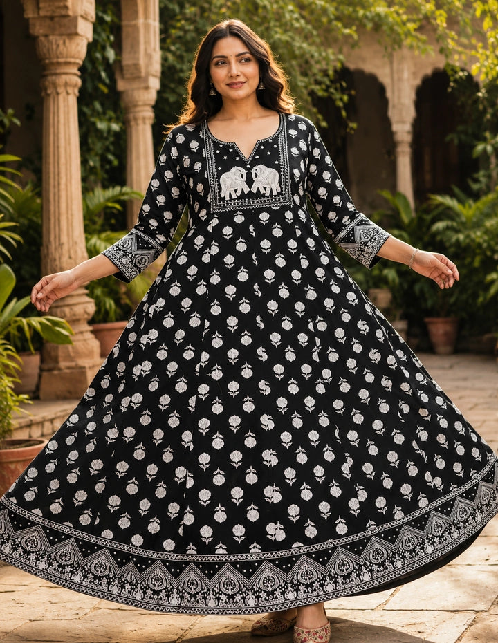 Plus Size Emporidary Anarkali