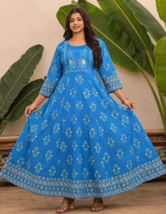 Plus Size Emporidary Anarkali