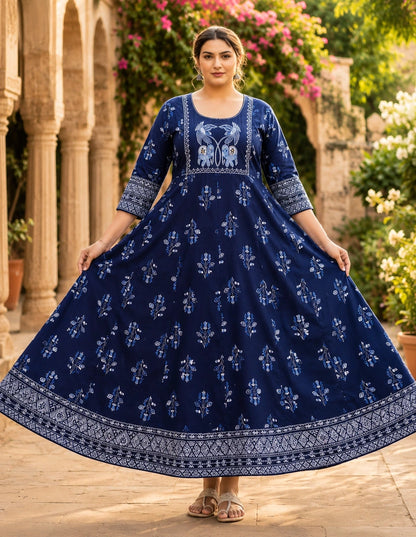 Plus Size Emporidary Anarkali